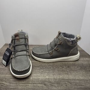 Hey Dude Eloise Recycled Leather Boots - Granite Grey Women's Size 7 New